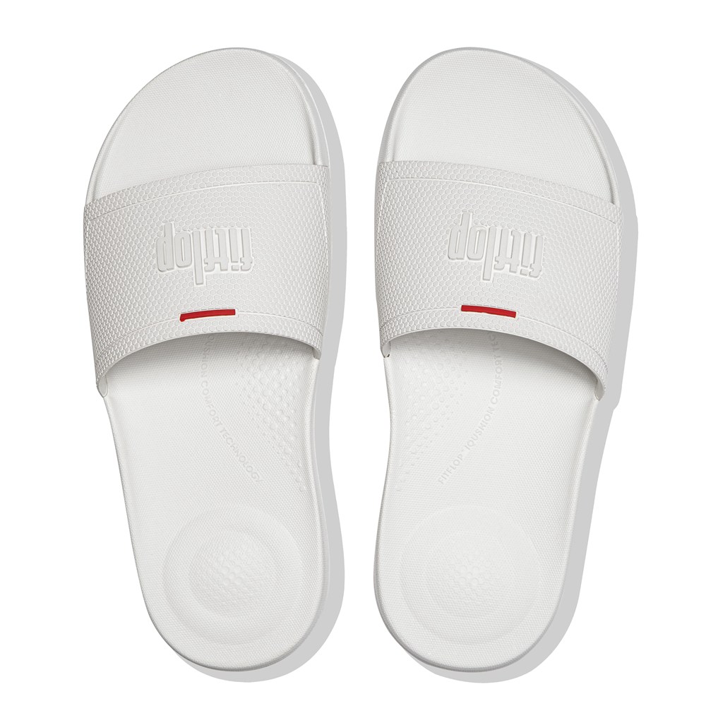 Fitflop Womens Slides White - Iqushion Pool - 85JHEAXZU